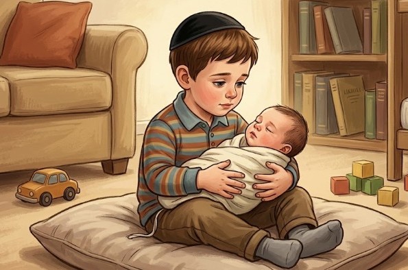 נולדה לנו תינוקת. אחיה הבכור בן ה-3 נורא מקנא ומציק לה