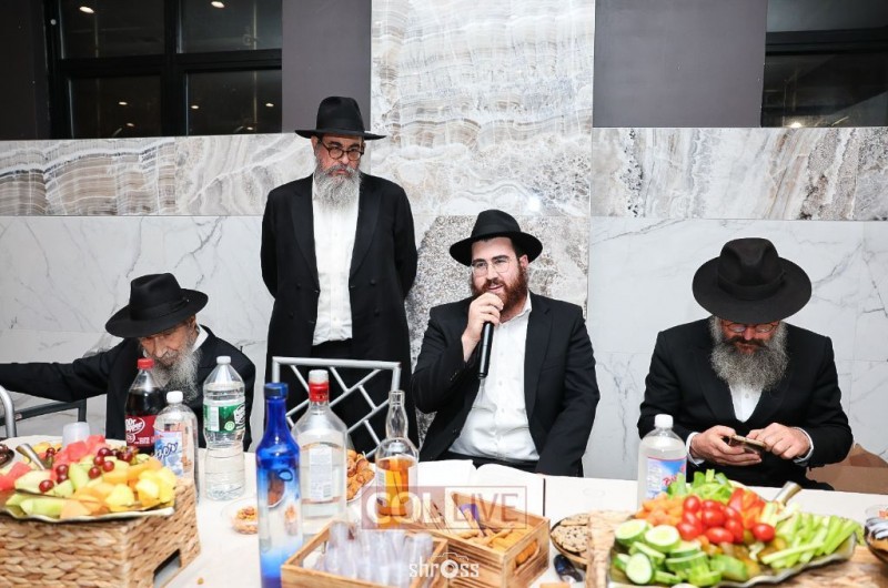 שמחת ה'לחיים' של החתן התמים מענדל פלטיאל מקראון הייטס עב