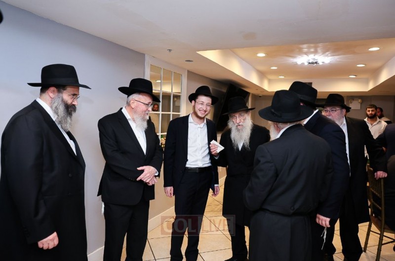 בשכונת קראון הייטס התקיימה שמחת ה'לחיים' של החתן התמים מענדל קרמר מלוס אנג'לס קליפורניה עב
