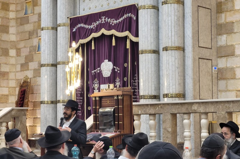 מאות בסיום מסכת חולין ב'בית מנחם', שנערך ע