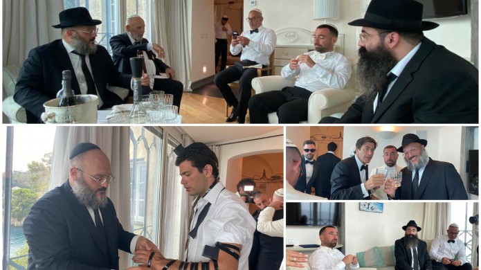 תפילין והכנה יהודית עם חב